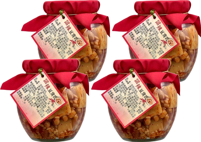 埔里鎮農會 甜辣豆腐乳 台灣產, 345g, 4罐