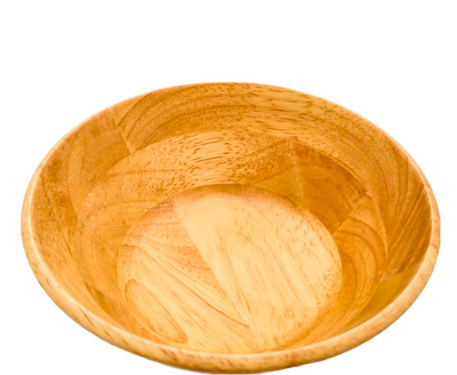 菊川本味 橡膠木碗 直邊平底 14 x 6cm, 原木色, 1個