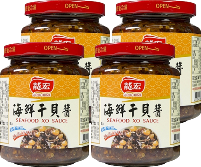 龍宏 海鮮干貝醬, 270g, 4罐