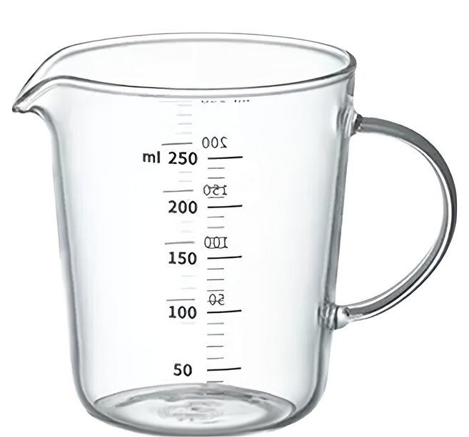 SHIMOYAMA 高硼矽系列玻璃量杯 改良版 8.7 x 9.3cm, 透明色, 250ml, 1個