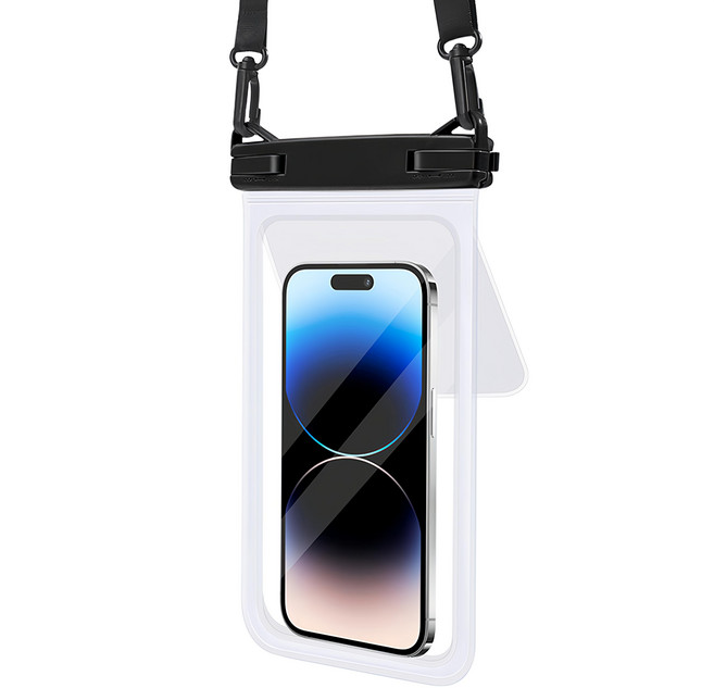 OMG 雙倉手機防水袋 7.5英吋, 白色, 1個