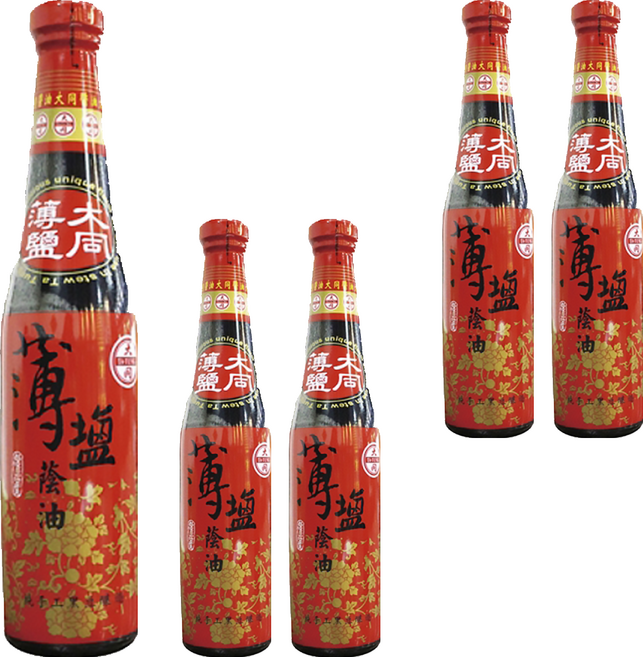 大同醬油 薄鹽蔭油, 400ml, 5瓶