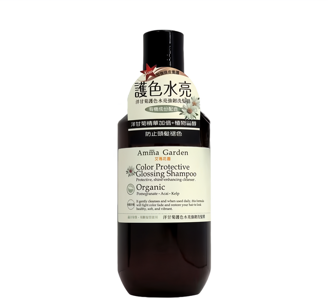 Amma Garden 艾瑪花園 護色水亮強韌洗髮精 洋甘菊 染後髮質護理, 500ml, 1瓶