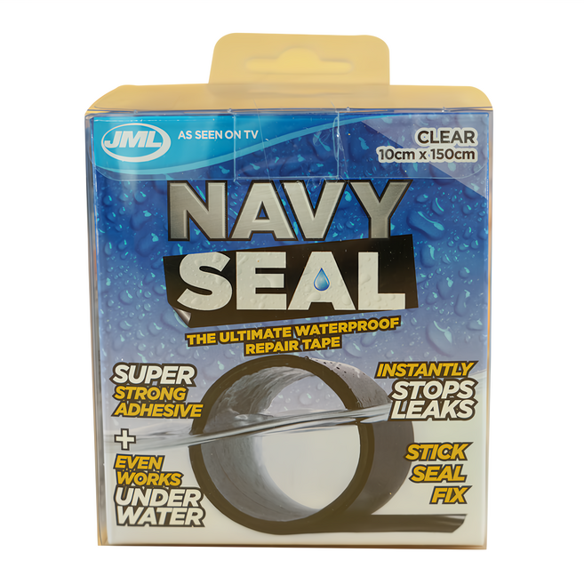 JML Navy Seal 止水氣密修補膠帶 10 x 150cm 透明, 1盒