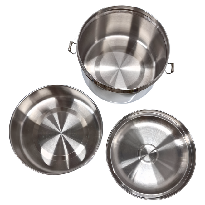 Pearl Horse 寶馬 圓形便當盒 SUS-316不鏽鋼 16cm 台灣製造, 雙層, 1個