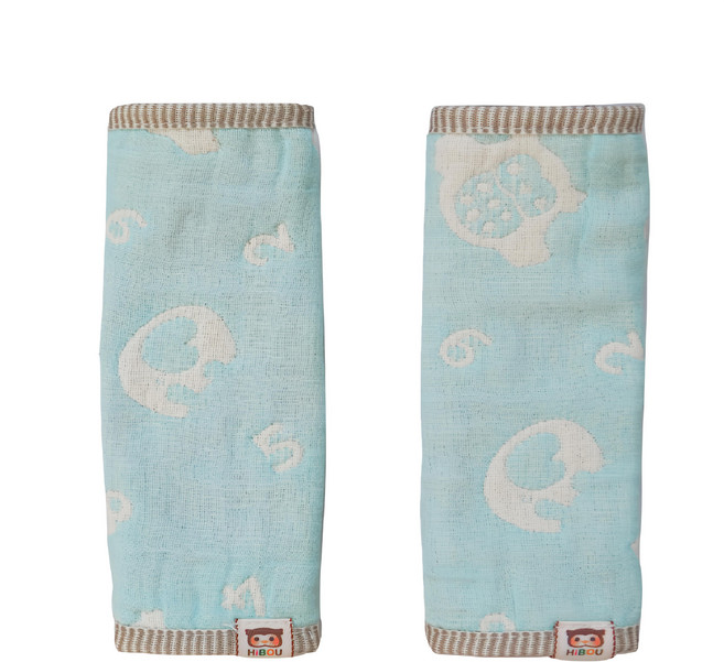 HiBOU 喜福 6重紗長版背帶口水巾 2條, 數字小鷹藍, 1組