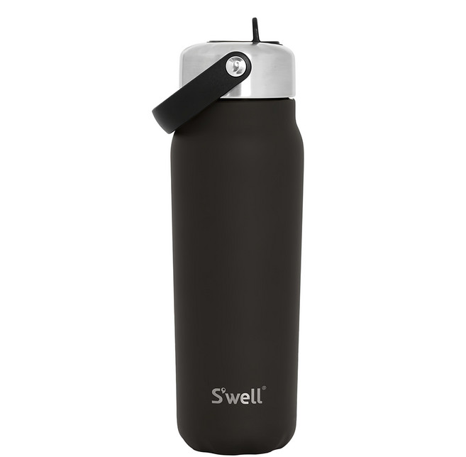 S'well Explorer 不鏽鋼吸管保溫瓶, 700ml, 曜石黑, 1個