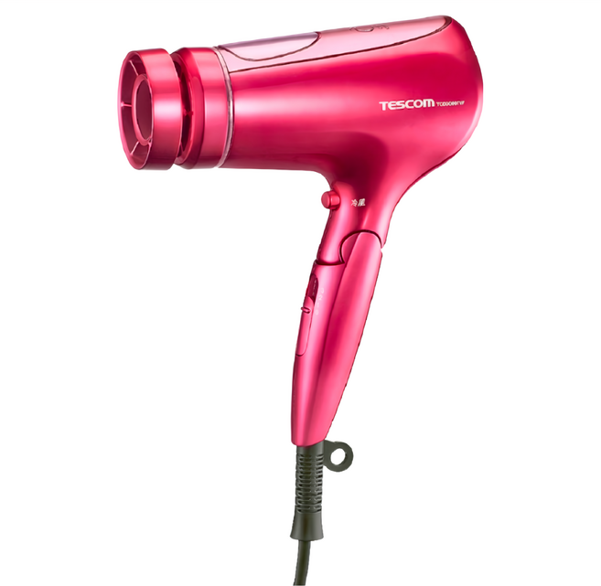 TESCOm 奈米水霧膠原蛋白 國際電壓吹風機 1000~1400W 24.7 x 16.9 x 8.2cm 540g, TCD3000TW, 粉色