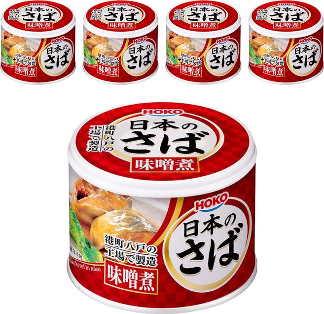 HOKO 寶幸 味噌鯖魚罐, 190g, 5罐