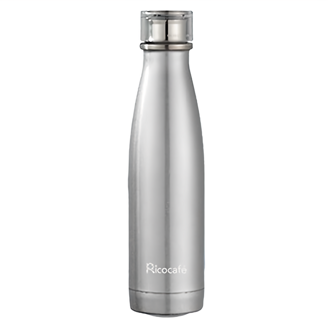 RICO 瑞可 304不鏽鋼高真空流線易開瓶 LV-500 400g, 星河銀, 500ml, 1個