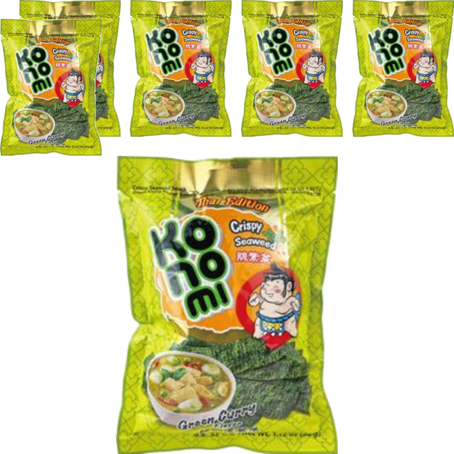 Konomi 相撲手 脆紫菜 綠咖哩, 32g, 6包