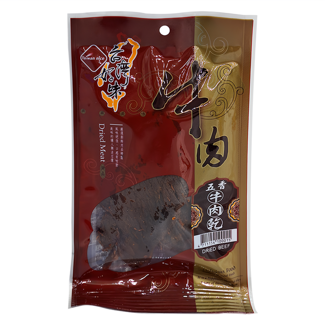 長松食品 牛肉乾 五香, 70g, 1包