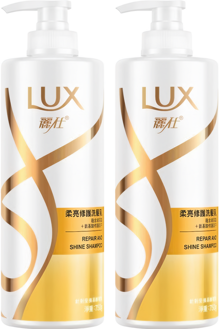 LUX 麗仕 柔亮修護洗髮乳, 750g, 2瓶