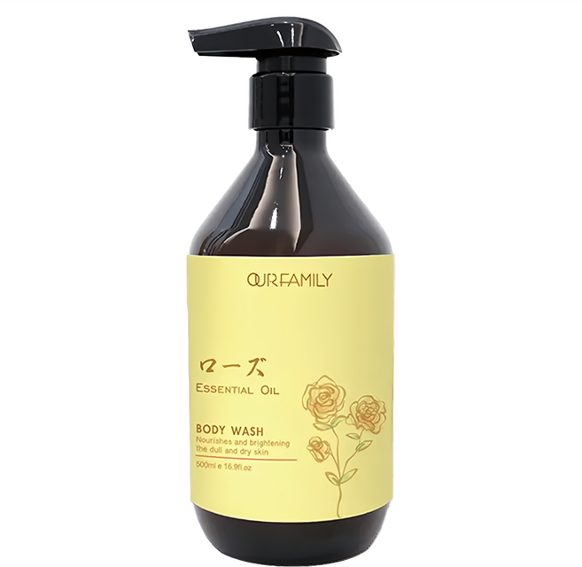OUR FAMILY 一家人 益生菌 玫瑰療癒幼嫩沐浴, 500ml, 1瓶