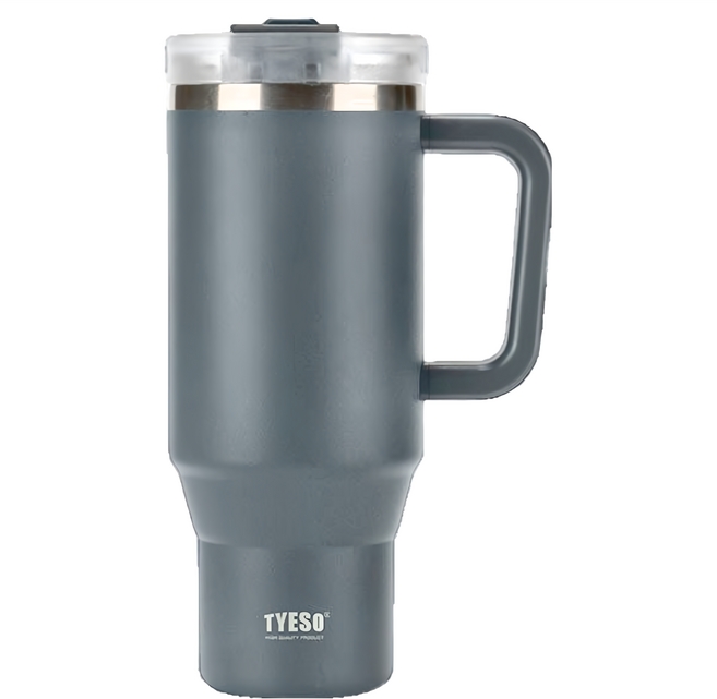 TYESO 泰碩 手提304不銹鋼水杯, 高級灰, 900ml, 1個