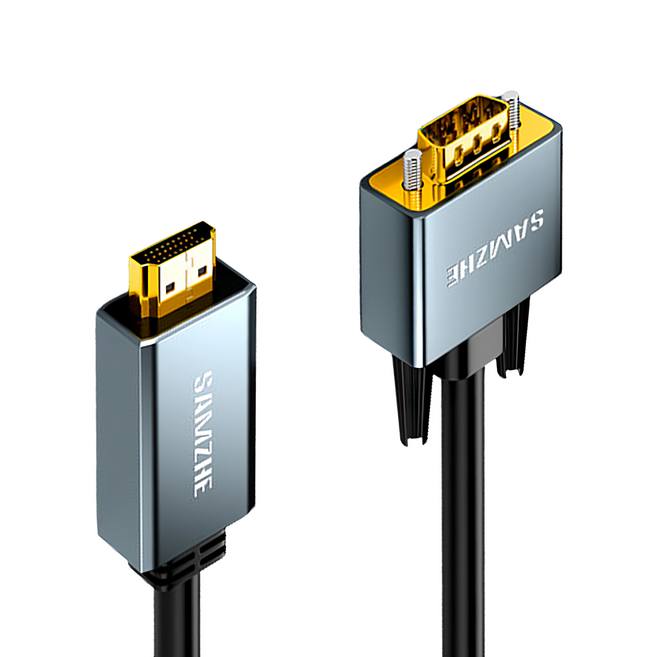 山澤 SAMZHE HDMI轉VGA鋁合金影像轉接線 60Hz高解析度 1M, 1條