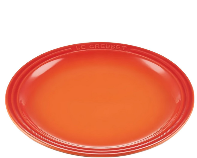 LE CREUSET 瓷器圓盤 23cm, 火焰橘, 1個