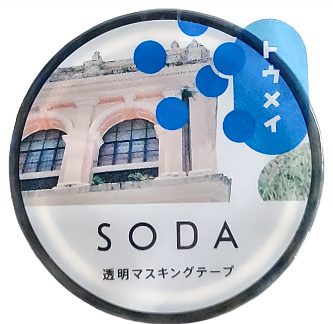 KING JIM HITOTOKI SODA 透明PET卷狀膠帶 30mm x 4m, 寫真, 1個