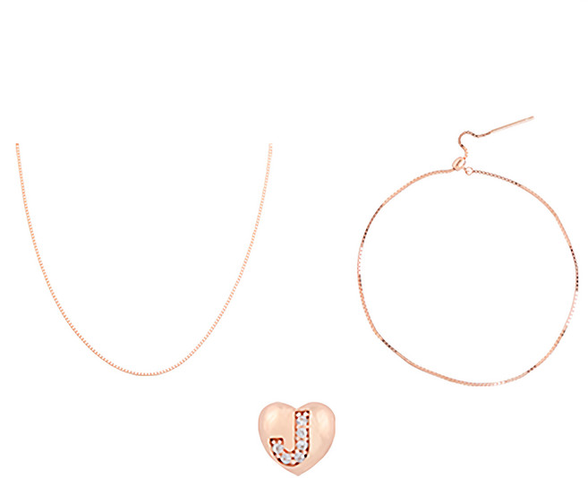 RADIANT STAR 璀璨之星 心意關鍵詞愛心字母點鑽串珠項鍊手鍊 925純銀