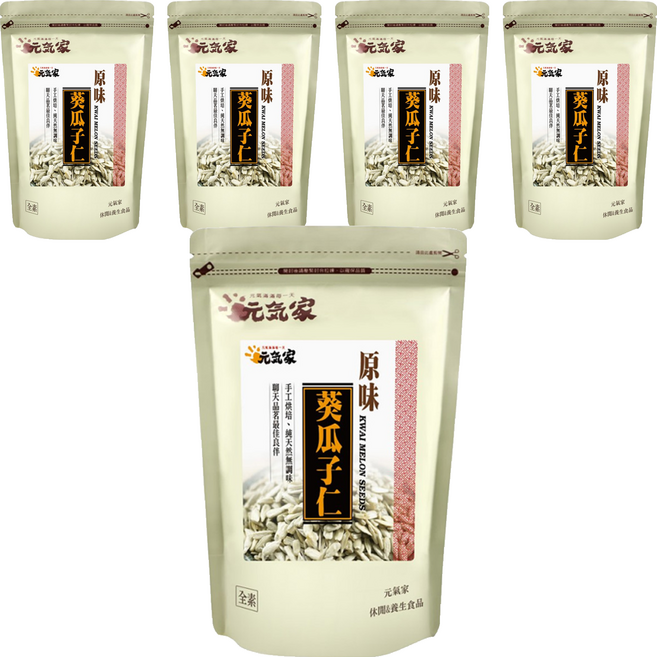 元氣家 烘焙葵瓜子仁, 200g, 5包