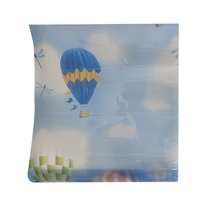 fioJa 費歐家 加大加寬隔熱自黏玻璃貼 300 x 45cm, 熱氣球 藍色, 1張