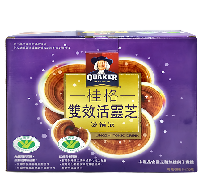 QUAKER 桂格 雙效活靈芝滋補液, 1罐, 60ml, 1盒