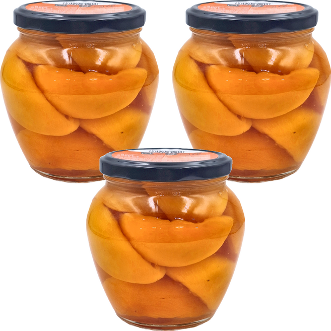 Piacelli 蜜桃玻璃罐頭, 560g, 3罐