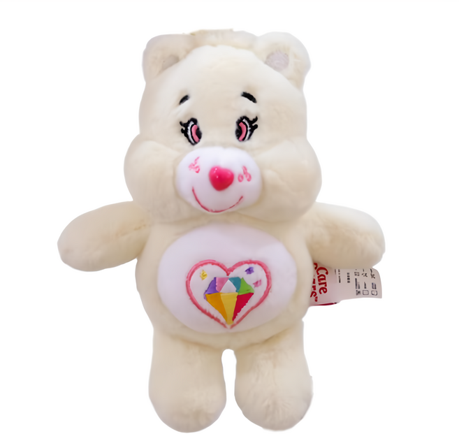 Care Bears 立體絨毛娃娃吊飾, 14cm, 米白鑽石, 1個