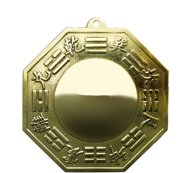 純銅鎮宅 八卦凸鏡 小 11cm, 金色, 1個