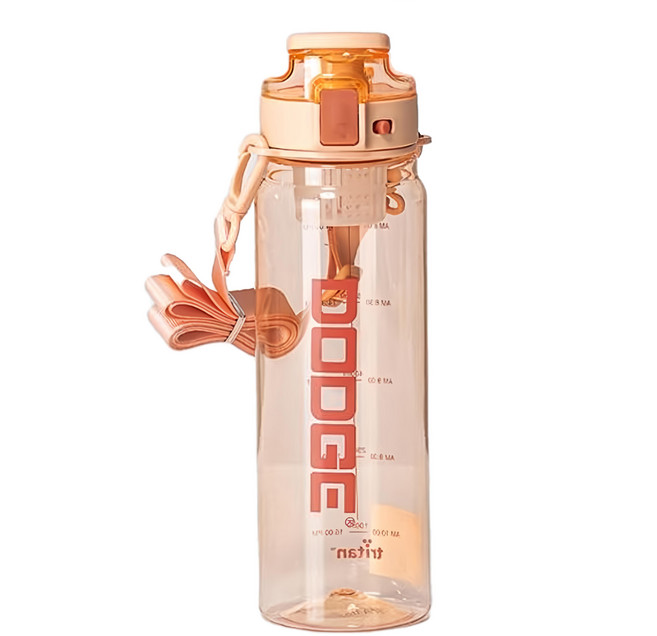 DODGE 道奇 律動杯 彈蓋款 附茶濾, 粉色, 700ml, 1個