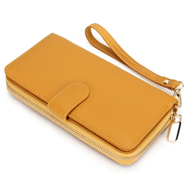 真皮 女士裡外全頭層牛皮長夾 LH970