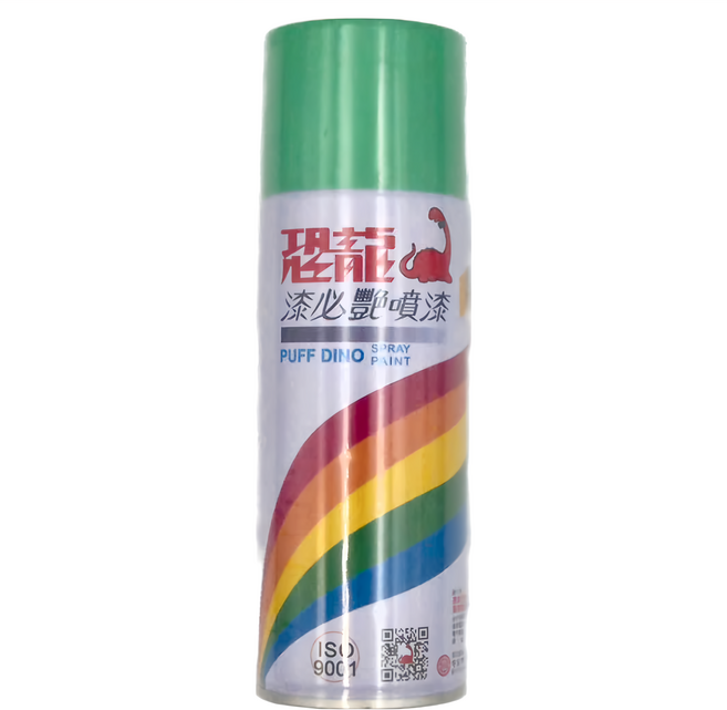PUFF DINO 恐龍 漆必豔噴漆, 太平洋綠, 1瓶, 400ml