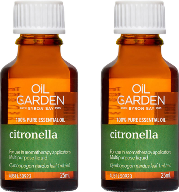 OiL GARDEN 澳悠園 澳洲單方純精油 防蚊蟲 香茅, 25ml, 2瓶
