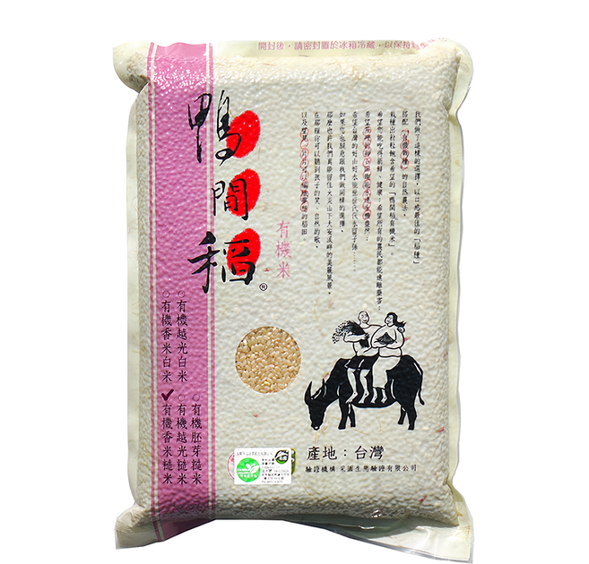 鴨間稻 有機香米糙米, 1包, 3kg