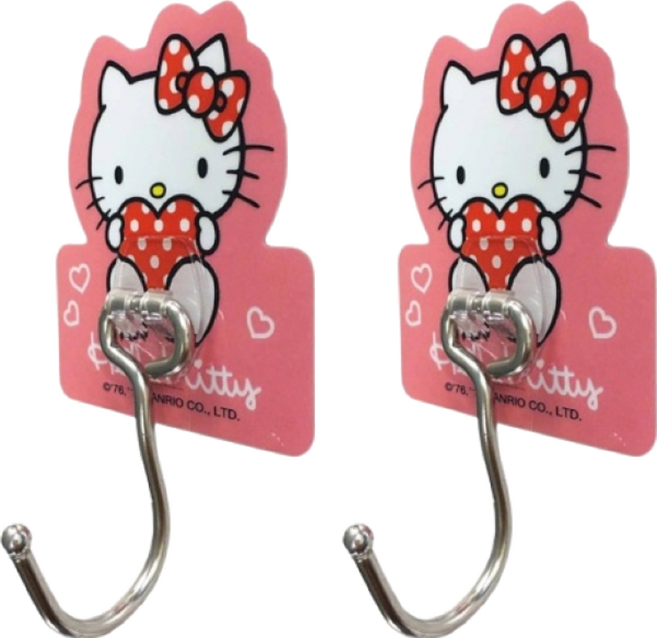 PMU 必美優 3T 隨您貼 HELLO KITTY 不鏽鋼大單勾, 顏色隨機, 2個