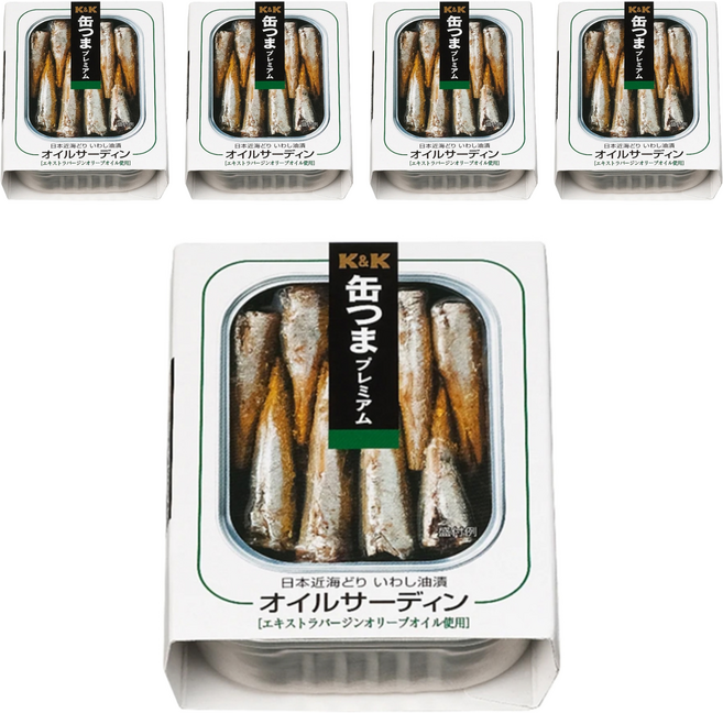 K&K 油浸沙丁魚, 105g, 5罐