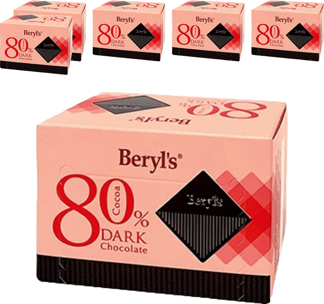Beryl's 80%可可含量黑巧克力, 60g, 6盒