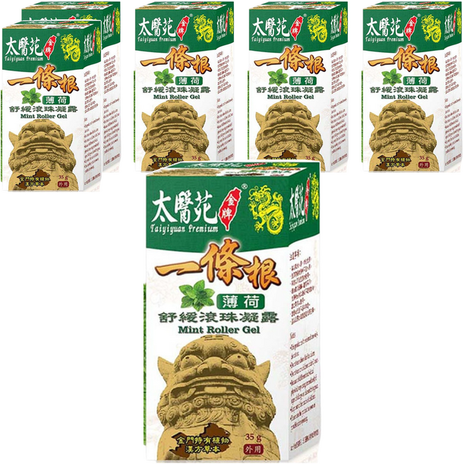 太醫苑金牌一條根 薄荷滾珠凝露, 6瓶, 35g