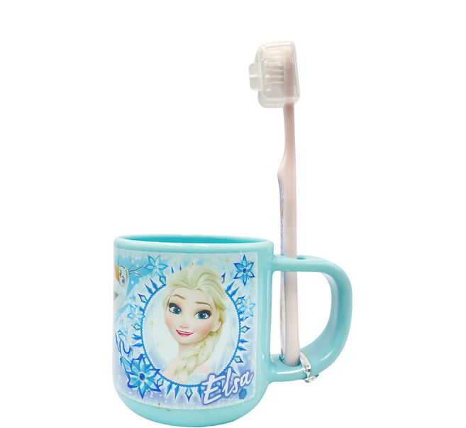 Skater 幼兒牙刷+漱口杯組 幼兒用 3-5歲 冰雪奇緣, 1組