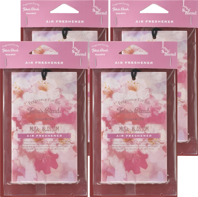 John's Blend 居家香氛片 櫻花麝香, 6g, 4個