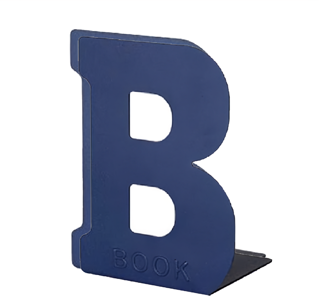 Sunny 三瑩文具 Book L型鐵書架 2入組 金屬材質 表面噴砂處理, 藍色