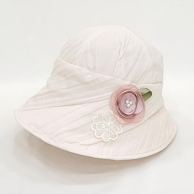 JJNINE 女款亞麻春夏外出鐘形帽 JS507-2