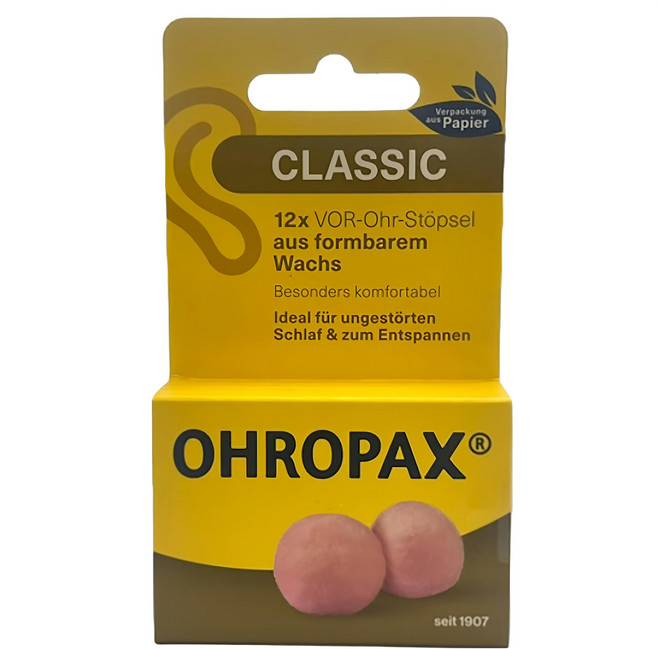 OHROPAX 安耳悠 CLASSIC 蠟丸耳塞, 6組, 1盒