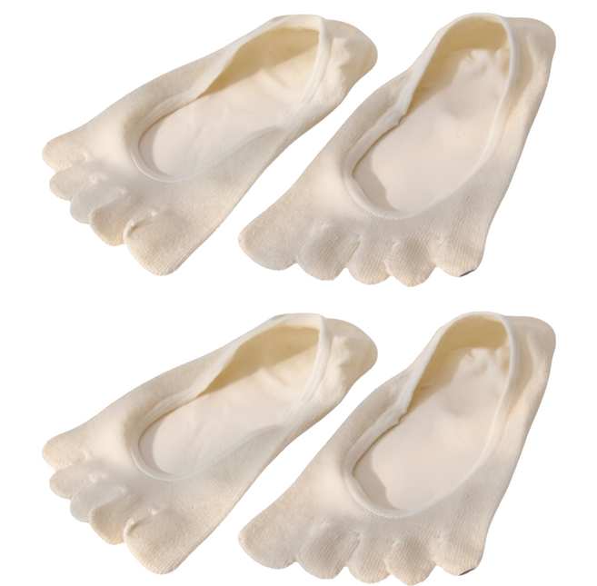 NICOFUN 愛定做 桑蠶絲隱形止滑瑜伽五趾襪 女襪 FYK245TOE06 32g 2雙