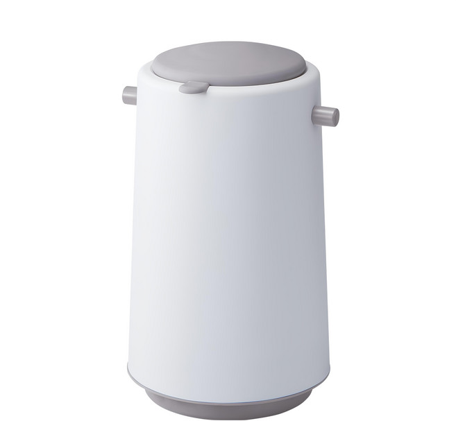 like-it 密封除臭廚房 尿布垃圾桶 含2合1消臭劑, 白灰色, 20L