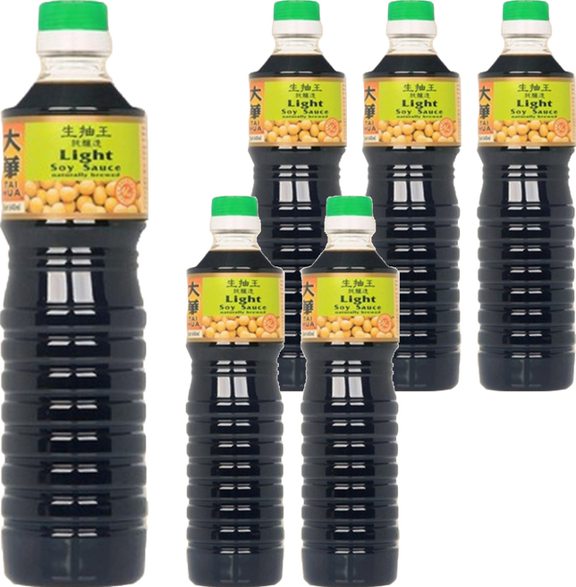 大華醬油 純釀造淡醬油 生抽, 640ml, 6瓶