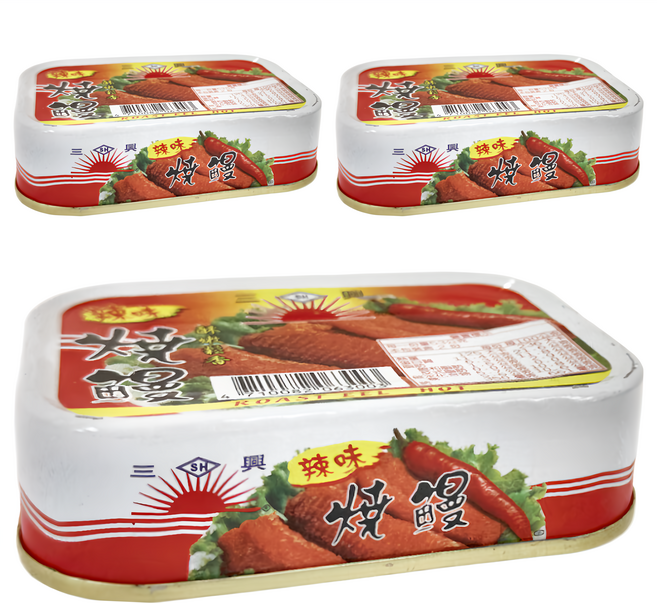 三興 全開 辣味燒鰻, 3罐, 105g