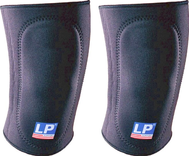 LP SUPPORT 運動防護系列用品 吸震防護墊膝護套, 黑色, 2盒