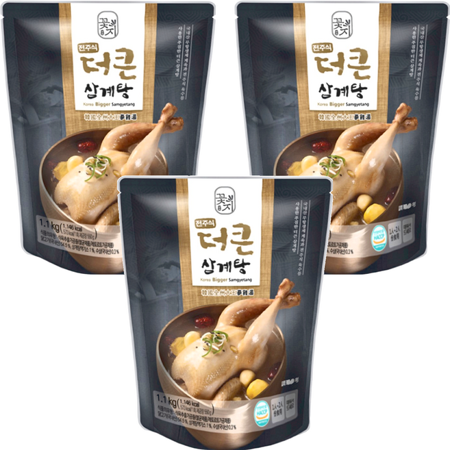KKOTJI 韓國全州大王蔘雞湯, 1.1kg, 3包