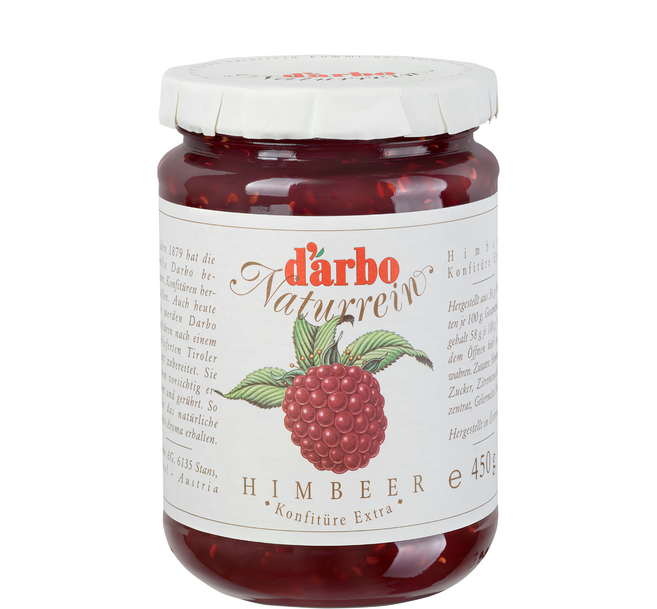 d'arbo 德寶 奧地利高品質果醬 覆盆莓, 450g, 1罐